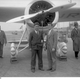 Wiley Post, left, and Harold Gatty in Berlin